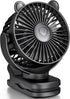 Portable Clip on Fan, Small Desk Fan Battery Operated, 360° Rotation, Cute Design, 3 Speed, Mini Table Fan USB Rechargeable, Personal Cooling Baby...