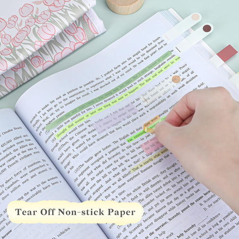 3000Pcs Reusable Transparent Highlighter Tape, Short Highlighting Strips Index Tabs, Aesthetic Sticky Notes for Office School Supplies...