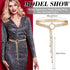 2 Pieces Rhinestone Belt for Women Shiny Crystal O-Ring Waist Belts for Dress Diamond Chain Belt for Ladies Dress Gift...