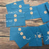 15 Kraft Paper Envelopes Brown Folders Greeting Card/Document/File Envelopes Beautiful Craft Envelopes with Button & String Tie Closure, Blue, 6.7...
