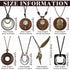8 Pcs Long Wooden Pendant Necklaces for Women Bohemian Sweater Necklace Set Wooden Faux Leather Long Necklaces for Women Men Vintage Necklace Boho...
