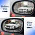 4Pcs Car Rear View Mirror Film Clear Sticker Film Transparent Rainproof Film with Cleaning Kits Waterproof Sticker Antifogging for Car Mirrors and...
