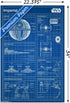 Trends International Star Wars: Saga - Imperial Blueprint Wall Poster, 34L x 22.4W, Premium Poster & Clip Bundle...