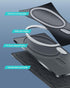 Senose Magnetic Wallet Compatible for Magsafe, Stretchy Magnet Phone Wallet Card Holder for Back of Phone Compatible for iPhone 15/14/13/12 Mini/P...