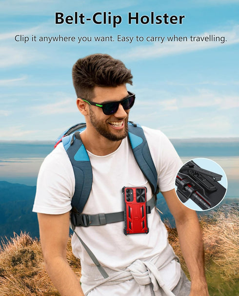 FNTCASE for Samsung Galaxy A15-5G Case: Rugged Protective Phone Cases with Kickstand & Holster | Military Grade Shockproof Protection Sturdy Heavy...