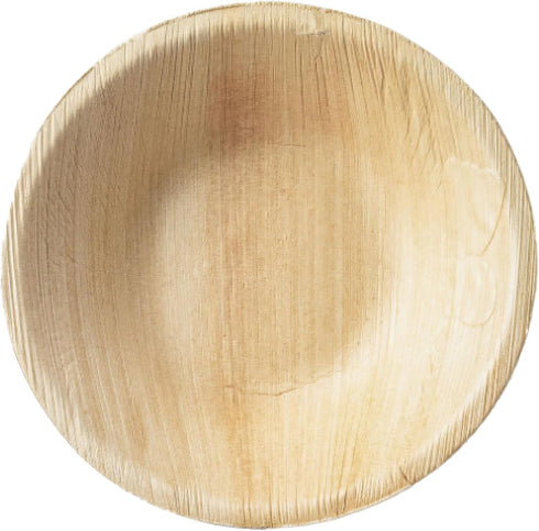 DecorLine Elegant Palm Leaf Collection Natural Bowl Set - 6" (Pack of 10) - Reusable & Easy Cleaning - Perfect for Entertaining & Everyday Use...