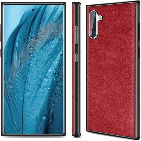 SALAWAT Galaxy Note 10 Case, Slim PU Leather Vintage Shockproof Phone Case Cover Lightweight Premium Soft TPU Bumper Hard PC Hybrid Protective Cas...