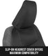 BDK EasyFit Car Seat Covers for Front Seats, Black – Front Seat Cover Set with Integrated Headrest Cover, Quick Slip-On Installation, Fits Most Ca...