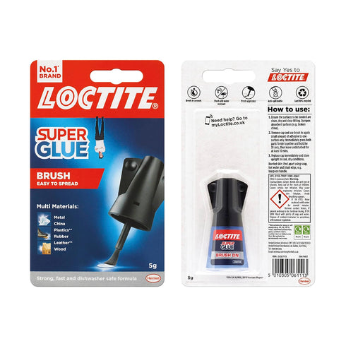 Loctite Super Glue Brush On, Superglue with Applicator Brush, Fast-Drying Clear Glue for Metal, Plastic and More, Easy-to-Use Strong Glue with Eas...
