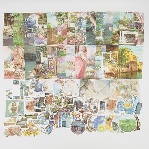 100 Pieces Vintage Scrapbook Supplies Ephemera Pack for Junk Journal Planners Scrapbooking Paper Stickers for Art Aesthetic Journaling Kit Collage...