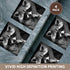 3dRose CST_173001_3 Baby Raccoon Black and White Digital Image Ceramic Tile Coasters, Set of 4...