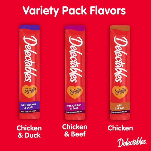 Delectables Squeeze Up Non-Seafood Variety Pack Lickable Cat Treat, 20 Count (Pack of 1)...