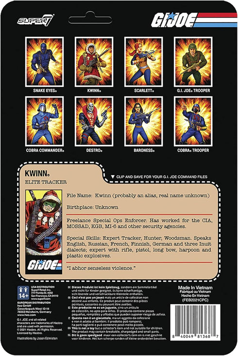 Super7 G.I. Joe Kwinn - 3.75" G.I. Joe Action Figure with Accessory Classic Cartoon Collectibles and Retro Toys...