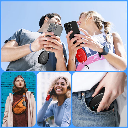 2-Pack Keychain Portable Charger for iPhone, 1600mAh Mini Power Emergency Pod Ultra-Compact External Power Bank Battery Pack, Key Ring Cell Phone ...