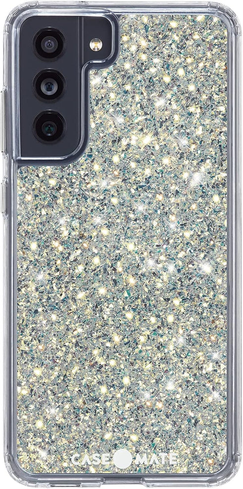 Case-Mate Samsung Galaxy S21 FE 5G Case - Twinkle Stardust with 10ft Drop Protection & Wireless Charging - Luxury Bling Glitter Case for Samsung G...