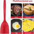 Alipis 2 in 1 Grip and Flip Spatula Tongs Egg Flipper Tong Pancake Fish French Toast Omelet Making for Home Kitchen Cooking Tool Red...