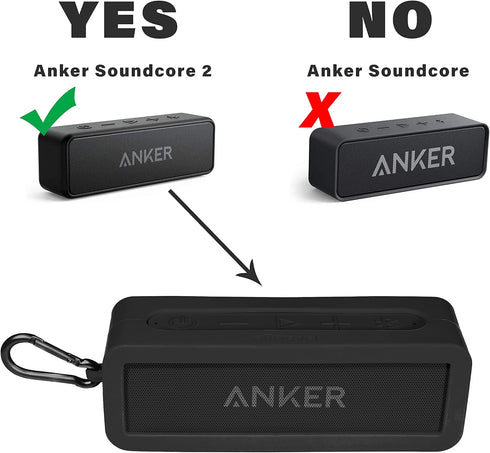 Alltravel Customized Silicone Skin for Anker Soundcore 2, SoundCore 2 12 W Portable Bluetooth Speaker, full protection from shock, shake and drop,...