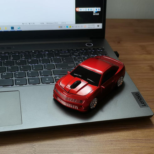 Wireless Mouse Car Mouse, Cool Car Shape Mouse 2.4Ghz Wireless Mouse, Car Computer Mouse for Laptop PC Mac (Red)...