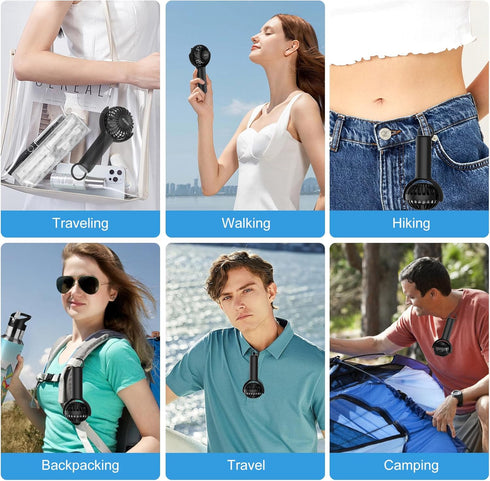 2 IN 1 Mini Portable Handheld Fan with Keychain Stand, Personal Powerful Cooling Fan, Small Battery Operated Table Fan, Quiet Hand Fan, USB Rechar...