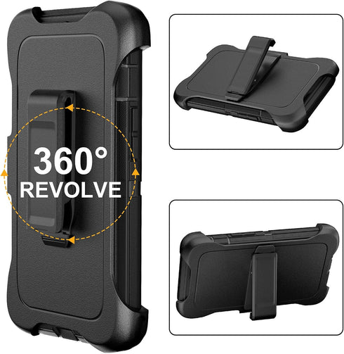 for iPhone 14 Pro Max Case 6.7" with Belt Clip Holster Kickstand, 2 Screen Protector & 2 Camera Lens Protector, Heavy Duty Full Body Protection Ph...