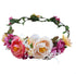 Vivivalue Floral Halo Boho Flower Headband Floral Crown Headpiece Hair Wreath with Ribbon Wedding Party Prom Photos Festival...