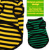 Dog Striped Shirt Happy Color Cotton Sleeveless Puppy Dog Shirts Breathable Pet Apparel Tank Top Colorful Puppy Sweatshirt Dog Clothes for Small M...