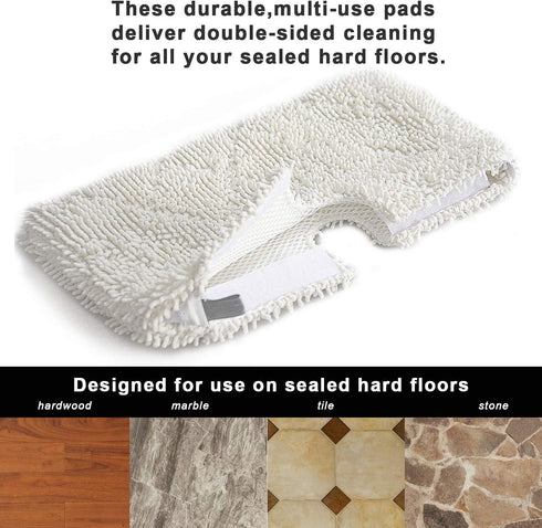 3 Pack S3501 S3601 Steam Pocket Mop Pads for Shark S3500 Series S3501 S3601 S3550 S3901 SE450 S3801CO S3601D S2901 S2902 Steam Mop Pads Washable...