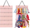 Baby Headband Organizer,Headband Holder for Baby Girl, Large Capacity Hair Bows Clips Hanging Organizer (Pink)...