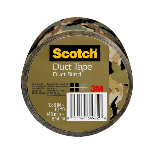 Scotch Duct Tape, Camo, 1.88 in x 10 yd, 1 Roll (910-CMO-C)...
