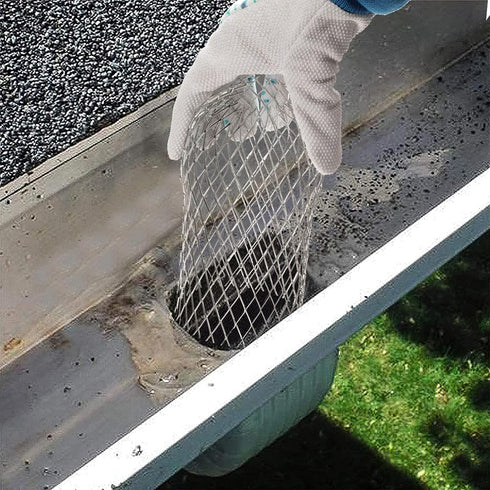 DEAYOU 12 Pack Gutter Guard Strainer, Downspout Rain Protector, Rustproof Gutter Drain Cover for Stop Leaf Debris Blockage...