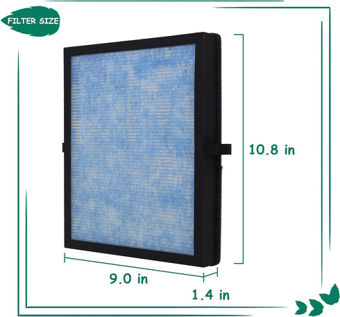 MK04 MG04JH True HEPA Replacement Filter, Compatible with AROEVE MG04JH MK04 Air Purifier, Compare to Part# MK04LX, 2Pack (MK04 Blue)...