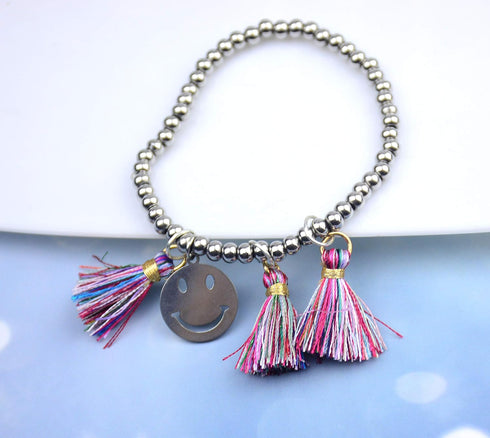 100 pcs Multi-Colors Mini Tiny Handmade Craft Tassels with Golden Jump Ring for Earring Jewelry Accessories and Other DIY Supplies (Rainbow, 2 cm)...