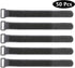 50-PCS Black Hook and Loop Reusable Fastening Cable Tie Down Straps- 0.8" x 8"...