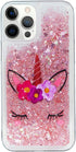 Case for iPhone 15 Pro Max, iPhone 15 Pro Max Case Cute Pink Glitter Luxury Sparkle Liquid for Girls Women Quicksand Clear Soft TPU Protective Pho...