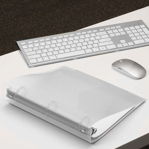 JAM PAPER Plastic 1.5 inch Binder - Clear 3 Ring Binder - Sold Individually...