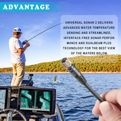 1852072 ?MKR-US2-12 Universal Sonar 2 Adapter Cable Compatible with Garmin Echo, echoMAP, Striker Series Fishfinder Replace for 1852072...