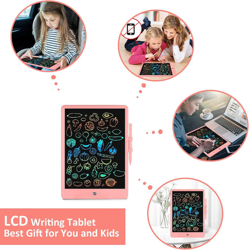LCD Writing Tablet for Kids Doodle Board with Bag, Electronic Digital Colorful Screen Drawing Tablet, Etch a LEYAOYAO 10-Inch Drawing Pad Sketch P...