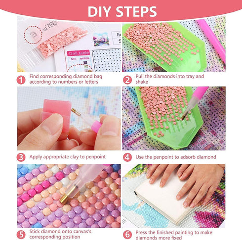 Yunnuo Landscape Diamond Painting Kits for Adults, 5D DIY Diamond Art Kits Scenery, Aurora Diamonds Dots, Northern Lights Paint Gem Art Kit for Ho...