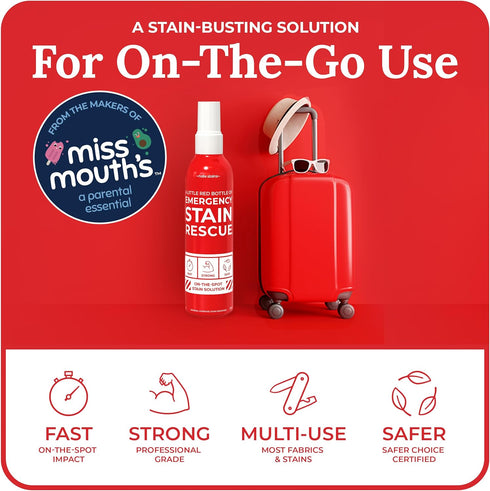 Emergency Stain Rescue Stain Remover Spray – 4oz Laundry Stain Remover for Clothes, Upholstery Fabric, Carpet - Works on Most Blood, Grass, Coffee...