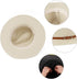 Straw Sun Hats for Women Men Panama Fedora Summer Hat with Leather Belt Wide Brim Beach Sun Jazz Cap...