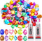 anezus 120PCS Craft Jumbo Jewels, Large Sequins with 2 Pack B7000 Jewelry Glue, Flat Back Craft Gems Rhinestones for Pirate, Fake Gemstones for Fa...