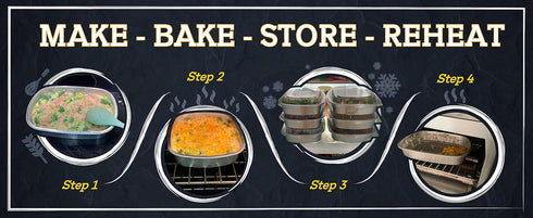 ShopexZone Aluminum Food and Storage Containers | Reusable & Disposable Tray with Lids | Freezer & Oven Safe | Meal Prep, Baking, Roasting, Storin...