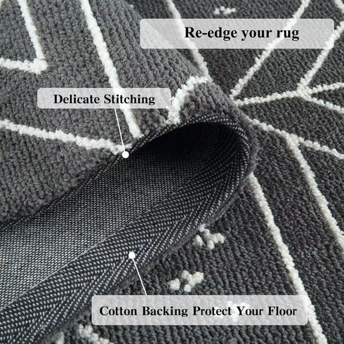 2Inch 10Yard Cotton Tufting Carpet Rug Binding Edge Bias Binding Webbing Ribbon for DIY Craft Sewing (Grey)...