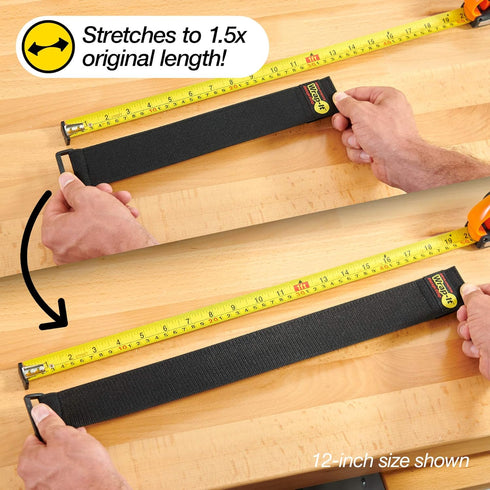 Super-Stretch Wrap-It Storage Straps, 48-in x 2-in (3-Pack) - Elastic Hook and Loop Cinch Straps - Pool Hose and Cable Straps, Garage and RV Stora...