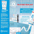 8Oz White Waterproof Caulk & Seal Silicone Sealant, Wadities Tile Grout Repair Kit with Grout Remove Scraper, Shrink & Crack Proof for Bathroom, S...