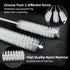 8 Pcs Straw Cleaner Brush Long Cleaning Brushes for Test Tube Stanley Metal Reusable Glass Straws Water Bottle Nipple Small Scrubber - 10''(Rubber...
