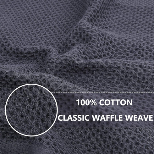 Homaxy 100% Cotton Waffle Weave Kitchen Dish Towels, Ultra Soft Absorbent Quick Drying Cleaning Towel, 13 x 28 Inches, 4-Pack, Multicolor...