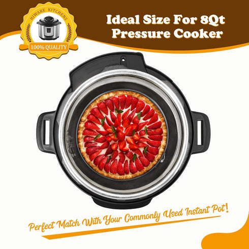 HIWARE 8 Inch Non-stick Springform Pan with Removable Bottom - Leakproof Cheesecake Pan with 50 Pcs Parchment Paper...