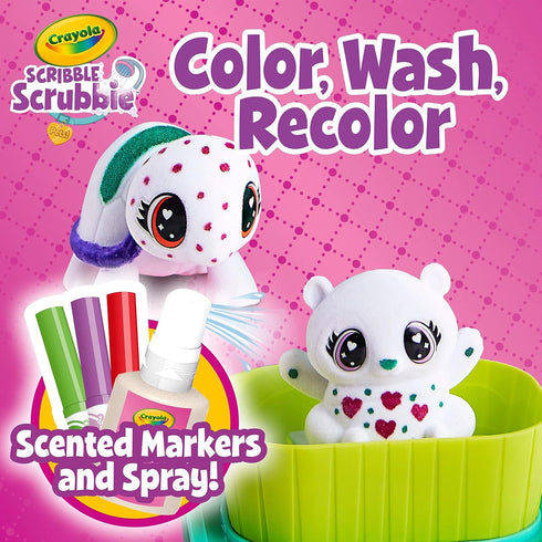 Crayola Scribble Scrubbie Pets Scented Spa, Animal Toy Playset, includes Washable & Scented Markers, Gifts for Girls & Boys, Ages 3+...