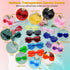 12 Pcs Heart Shaped Sunglasses for women Transparent Colorful Frameless Heart Glasses Bachelorette Party Favor...